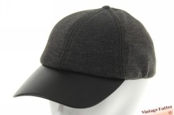 Baseball cap Hawkins with leather-look peak grey 54-60 [new]